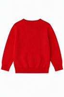 Pull-over personnalisé pour enfants avec logo, tricoté, à manches longues, col rond, motif renne, décontracté, hiver, mélange de viscose, doux et chaud, usine OEM & ODM