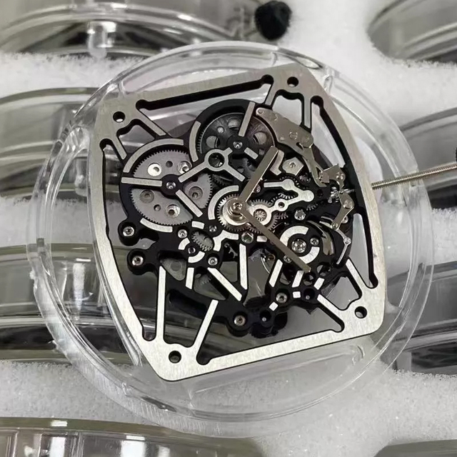 OEM ODM Luxury Tonneau Skeleton Mechanical Watch Movement High Accuracy Automatic Movement for Private Label Custom Watch Brands