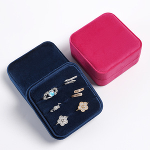 EVERWIN Luxury Ring <b>Box</b> Romantic Sweet Velvet Jewelry <b>Box</b> Custom Embossed Engagement <b>Earring</b> <b>Box</b> Jewelry Packaging Case - Product Image 2