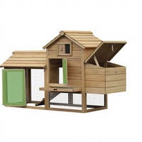 Chilochilo vente en gros 59 "petit poulailler en bois poulailler volaille Cage extérieur maison pour animaux de compagnie poulet nichoir lapin clapier