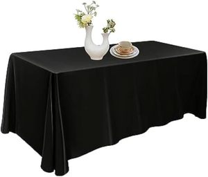 8ft Rectangular Woven Polyester <b>Tablecloths</b> Elegant Waterproof Customizable Wedding Party Outdoor Decor - Product Image 1