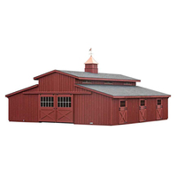 Structure en acier Entrepôt préfabriqué Conception Kits métalliques Bâtiment Structure en acier Grange métallique Maison préfabriquée en Barndominium à vendre