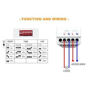 Nuevo AC220 240V 5,8 Ghz agujero 62mm 360 grados interior empotrado pared montaje en <span class=keywords><strong>techo</strong></span> microondas Sensor de <span class=keywords><strong>movimiento</strong></span> <span class=keywords><strong>Detector</strong></span> para luces LED - Product Image 5