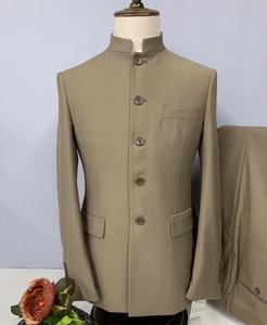 Traje Tang Nuevo <span class=keywords><strong>para</strong></span> Hombre, Tallas S-5XL, 2 Piezas, <span class=keywords><strong>para</strong></span> <span class=keywords><strong>Boda</strong></span>, <span class=keywords><strong>Novio</strong></span>, Graduación, Cuello Mandarín, Chaqueta <span class=keywords><strong>de</strong></span> Un Solo Pecho, Corte Entallado + Pantalón - Product Image 2