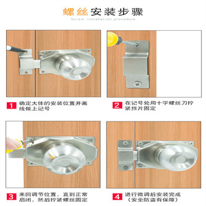 Stainless Steel Ball Bolt <b>Lock</b> Handle Surface Mount <b>Bathroom</b> <b>Door</b> Security Plug Modern Simple Design - Product Image 5