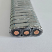 Cable de Alimentación Sumergible para Bomba de Pozo Petrolero QYEQ de 3KV 4KV 5KV 6KV, 3 Núcleos, Núcleo de Cobre, Aislamiento EPDM, Blindado, ESP