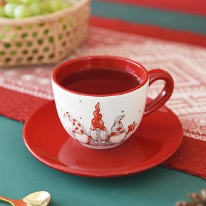 Tasses et assiettes en céramique style Père Noël nordique, tasses et assiettes à café occidentales, tasses à thé de l'après-midi - Product Image 2