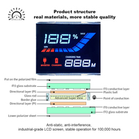 Layar LCD Sepeda Motor Latar Belakang Ultra Hitam, Tampilan Warna Segmen VA, Ikon Tajam untuk Dasbor Industri, Kustom Pabrik