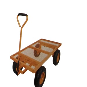 Carrito de empuje <span class=keywords><strong>Dolly</strong></span> Platform Tool Cart TC0488 Carro de jardín de malla metálica de alta calidad con 61kg de peso propio y 1000kg de carga amarilla - Product Image 4
