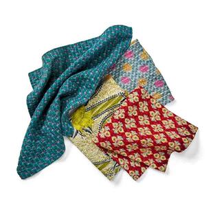 Kantha Napkin Gudari Kantha Quilt Gudari Hot Selling Wholesale <b>Gold</b> Supplier Handmade Kantha Napkin Cotton Printed Indian - Product Image 3