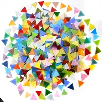 OS17 3 Vormen Driehoeken Pleinen Rechthoek Diverse Gebrandschilderd Glas Mozaïek Gemengde Gekleurde Tegels Voor Kunst En Ambachten, Home Decoratie