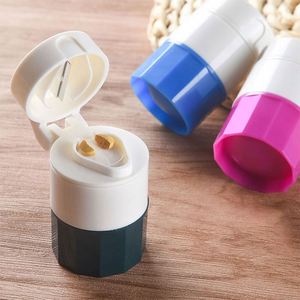 Custom Branding 4-In-1 Multifunction <b>Pocket</b> Size Box Novelty Gifts Pill Crusher Splitter Grinder - Product Image 1