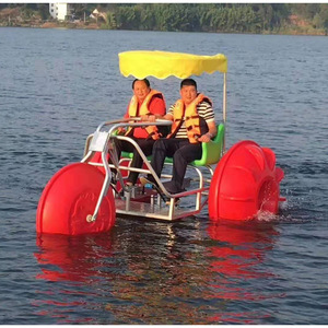 เรือพายเป่าลมพลาสติก 2 ที่นั่ง สำหรับเล่นน้ำ พร้อมที่นั่งกว้างและหลังคาสีฟ้า - Product Image 2