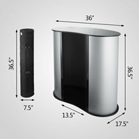 Table de comptoir de Promotion pliable Portable table de Promotion publicitaire en aluminium avec roues