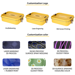 Biểu Tượng Tùy Chỉnh 500Ml 16Oz Xách Tay Bento Hộp Bữa Ăn Prep Container Thép Không Gỉ Bền Hộp Ăn Trưa Cho Người Lớn & Trẻ Em - Product Image 6