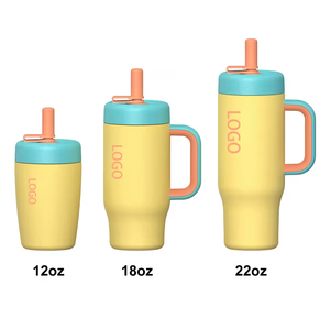 Cute Colorful Custom Logo 12/18/22oz 304 Standard Stainless Steel Vacuum Insulated Spill Resistant <b>Kids</b> Cup Tumbler - Product Image 6