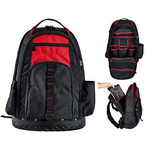 Sac à Dos à Outils de Chantier Robuste avec Fond Rigide ,Sacoche Imperméable pour Électricien ,Sac à Dos Technique en Toile - Product Image 1