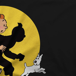 T-shirt Tintin et Milou (Snowy) frappés par un projecteur - Product Image 5