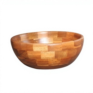 Bol en bois naturel à motifs variés, lavage à la main uniquement, écologique, antibactérien, compatible lave-vaisselle, compatible micro-ondes, compatible four - Product Image 1
