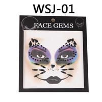 Heet nieuw product: Valentijnsdag, Pasen, Halloween kristallen diamanten strass stickers voor gezicht en ogen