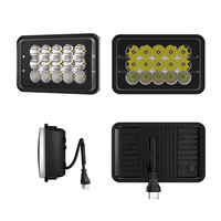 Phares LED 15 LED carrés de 5 pouces blancs pour Jeep, camion, pick-up, tout-terrain, éclairage de travail auxiliaire, lampe H4, kit de mise à niveau des phares de voiture
