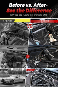 Perfiply 高品质干式碳纤维发动机舱通风格栅适用于 BMW G80 G82 M3 M4 2021+网状设计发动机舱装饰件 - Product Image 4