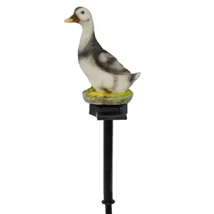 Decorative Solar Ground Lights Outdoor Waterproof Small Duck Sculptures Ground Lamp