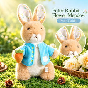 Peter Rabbit Blossom Meadow 38 cm große Plüschpuppe mit blauem Blumenoutfit und Karotten-Accessoire PR008 - Product Image 4