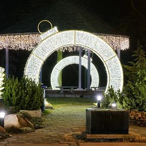 Décoration <span class=keywords><strong>de</strong></span> Noël extérieure géante en forme d'anneau 3D lumineux à LED pour centres commerciaux et monuments - Product Image 5