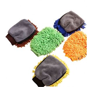 Microfiber Mitt Soft Anti-Scratch Chenille With Wax Detailing <b>Brush</b> Multifunctional Thick Cleaning Glove Car Wash - Product Image 1