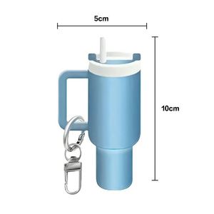 Hot Sell Plastic Lipstick <b>Mini</b> Bucket Portable Wallet Keychain Earphone Storage Bag Key Ring <b>Mini</b> Tumbler Keychain - Product Image 4