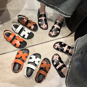 Women Best Seller Summer Slide Sandals High Quality Outdoor Casual Ladies Comfort Leather Slide Slipper