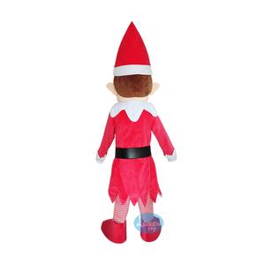 Elf Boy Christmas Adult Fancy Cartoon Mascot Costume Character Suit - Product Image 3