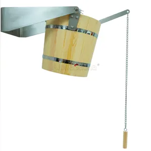 Alphasauna-juegos de Sauna de vapor de madera, Cubo de ducha montado en la pared - Product Image 1