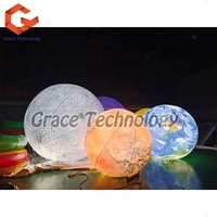Éclairage LED terre lune Jupiter Saturn Uranus nebuune Mercury Venus ballon gonflable planète à vendre