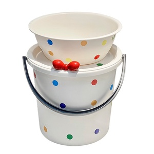 Bộ xô đựng đồ ăn giặt ủi đa năng cầm tay dày thùng giặt bằng nhựa ký túc xá sinh viên gia đình - Product Image 5