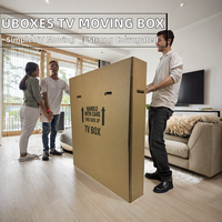 Boîte de déménagement UBoxes TV avec poignée en carton ondulé (Emballage pour l'électronique grand public) - 1 unité