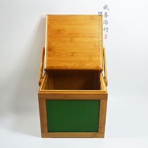Vente directe d'usine, boîte d'emballage en bambou traditionnelle, écologique, faite à la main, pour cadeaux, thé, nourriture et artisanat - personnalisable - Product Image 4