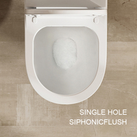 Toilette intelligente moderne avec capteur au pied, ouverture automatique, siège chauffant, fonction bidet, toilette en céramique pour salle de bain