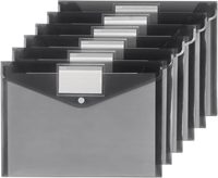 Sobre de Plástico A4, Carpeta de Documentos Transparente, Carpeta de Archivos de Plástico para Organización del Hogar, Trabajo y Oficina