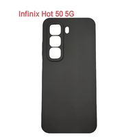 Coque de téléphone en Tpu transparente noire pour Infinix Hot 50 4G 5G mince sensation douce couverture arrière antichoc