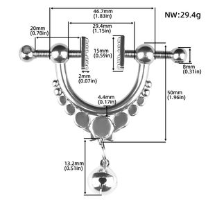 QKKQ corps chaîne collier réglable en acier inoxydable corps pinces avec chaîne Non Piercing Clip sur corps bijoux cadeau - Product Image 6
