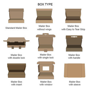 Boîtes d'expédition en carton ondulé personnalisées pour l'impression de vêtements, d'emballages cadeaux, de logos, de boîtes postales - Product Image 5