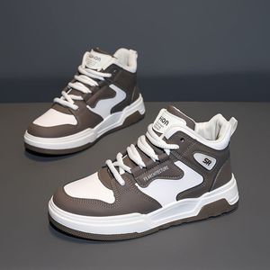 Zapatillas Casuales de Hombre de Caña Alta, Novedad 2026, de Moda, con Cordones, Antideslizantes, Colores Mezclados, Entresuela de EVA y Malla Sintética para Primavera - Product Image 3