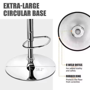 Tabourets <span class=keywords><strong>de</strong></span> <span class=keywords><strong>bar</strong></span> pivotants et réglables en hauteur, rembourrés, <span class=keywords><strong>avec</strong></span> accoudoirs, style nordique, pour cuisine et réception, à prix abordable - Product Image 2