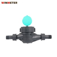 Medidor de Agua Multichorro de Nylon DN15 con Dial Seco R100 IP68, Medidor de Flujo de Agua Fría de Alta Precisión para Uso Residencial y Comercial