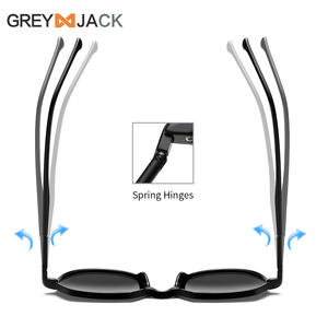 Lunettes de soleil polygonales unisexes, monture en métal noir TR, verres TAC, protection UV400, pour la pêche, le cyclisme, la conduite, la mode - Product Image 3