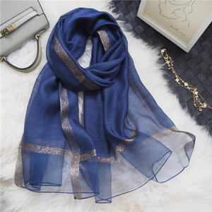 Bestella verano moda mujer gran tamaño sólido gasa bufanda fina suave Pashmina chal envolturas <span class=keywords><strong>playa</strong></span> estolas <span class=keywords><strong>Foulard</strong></span> geométrico - Product Image 1