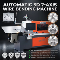 Machine de cintrage de fil 3D multifonctionnelle à 7 axes, automatique, pour fils de 3 mm à 8 mm, machine de formage de fil métallique CNC pour les cadres de cages pour animaux de compagnie