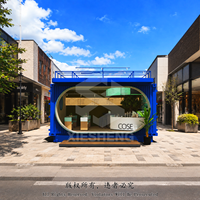 Conteneur portable de 20 pieds, design moderne, showroom en conteneur, stand d'exposition modulaire préfabriqué pour les salons professionnels